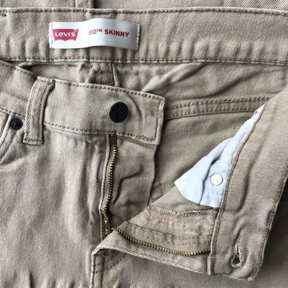 Levi’s 510 Skinny Khaki Denim Jeans - Size 16 - Picture 7 of 11